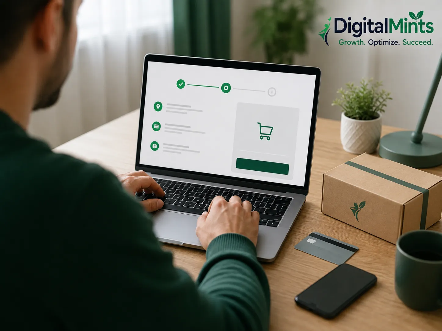 Customer completing checkout on an e-commerce website built by a Pune development company.