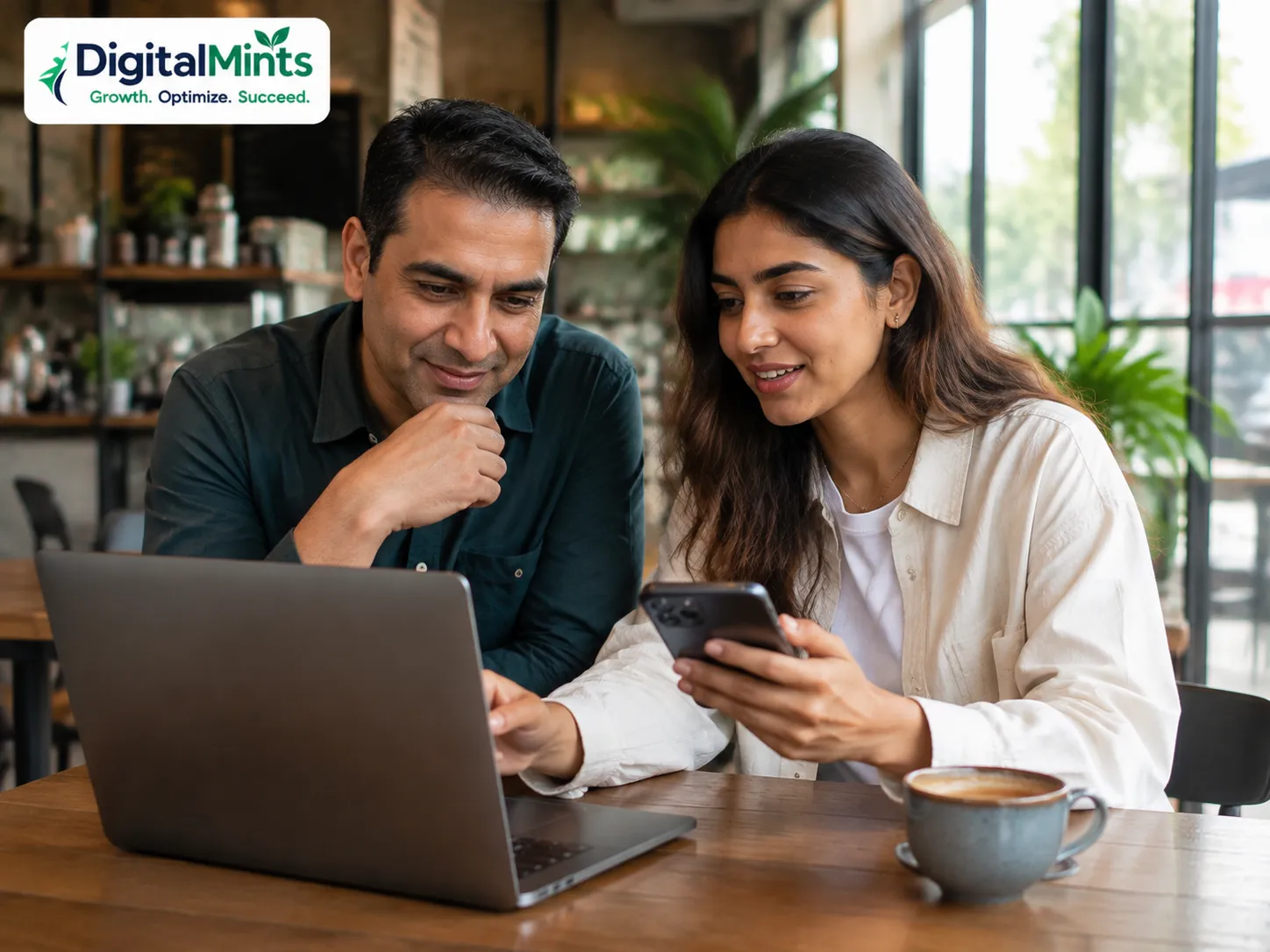 Business owner collaborating with a local Pune content creator on a social media campaign.