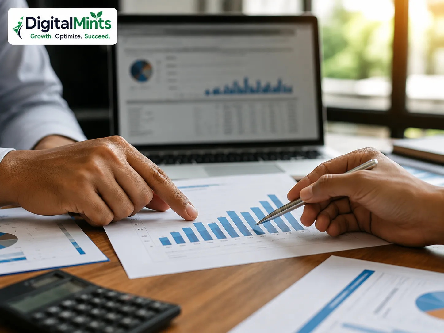 Charts showing typical monthly SEO pricing ranges discussed during a Pune business consultation.