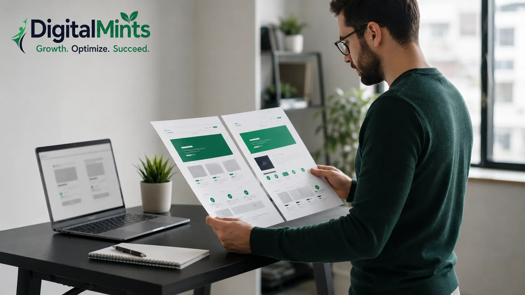 Designer evaluating whether a business website needs a full redesign.