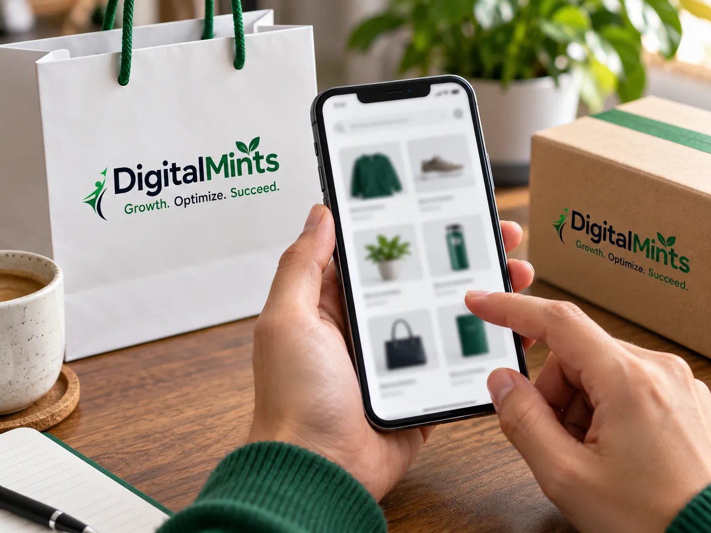 Customer using an e-commerce mobile app built by a Pune development company.