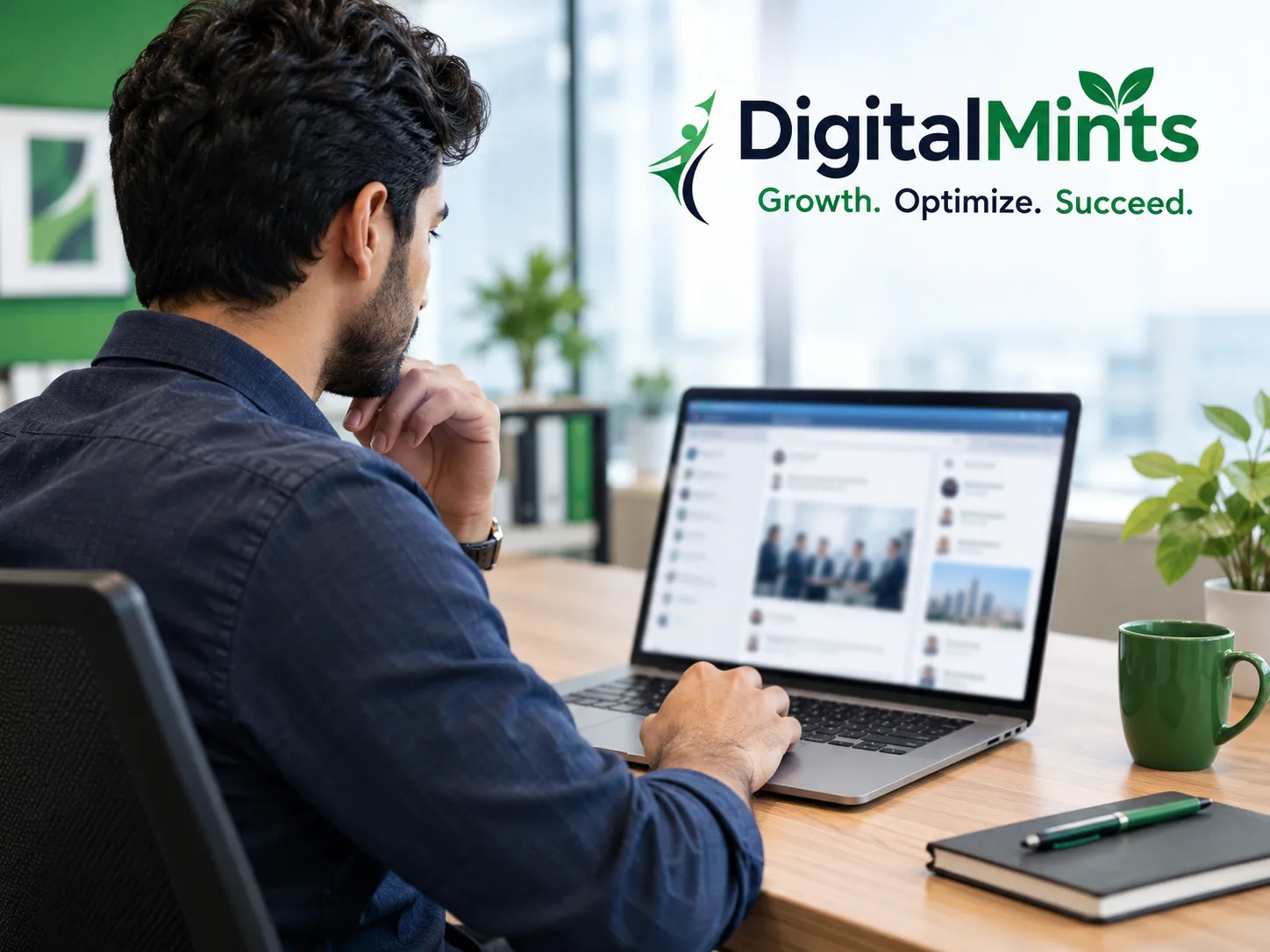 Professional using LinkedIn for B2B marketing of an industrial brand in Pune.