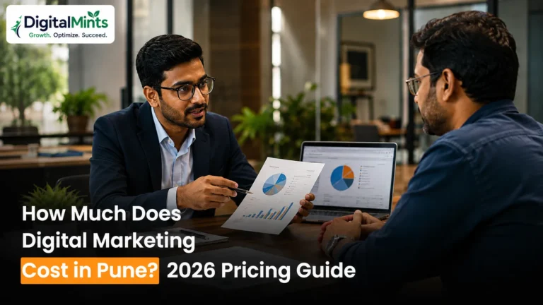 Marketing consultant explaining a digital marketing pricing proposal to a Pune business owner.