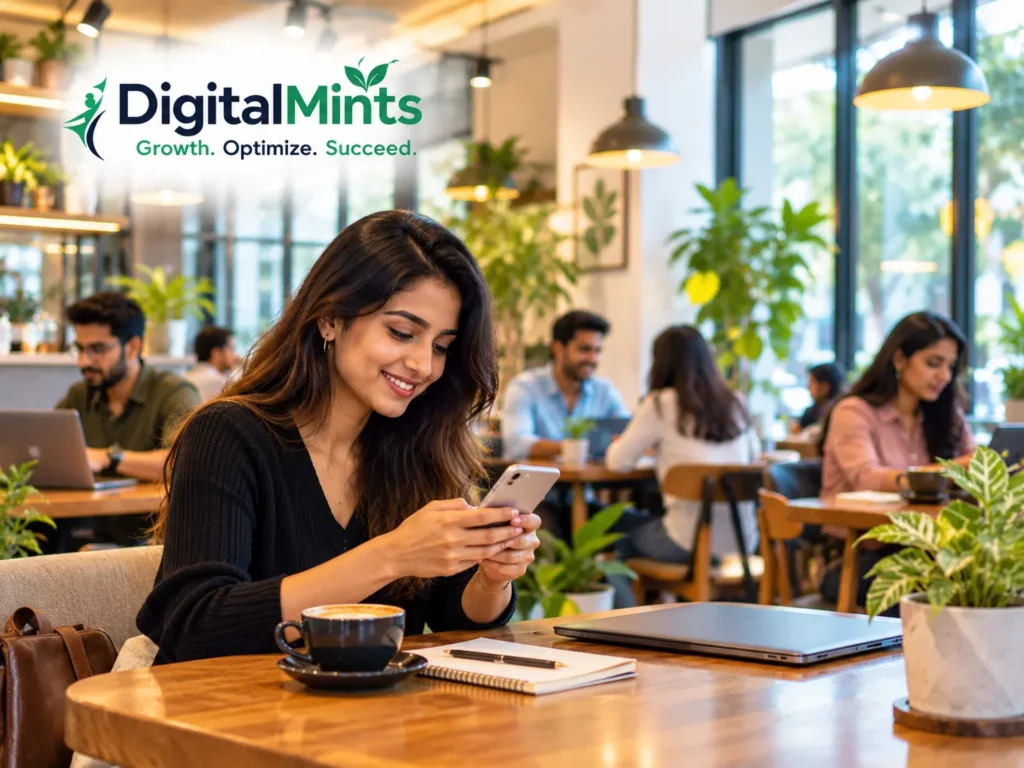 Urban cafe lifestyle in Viman Nagar representing the area's retail and hospitality audience.