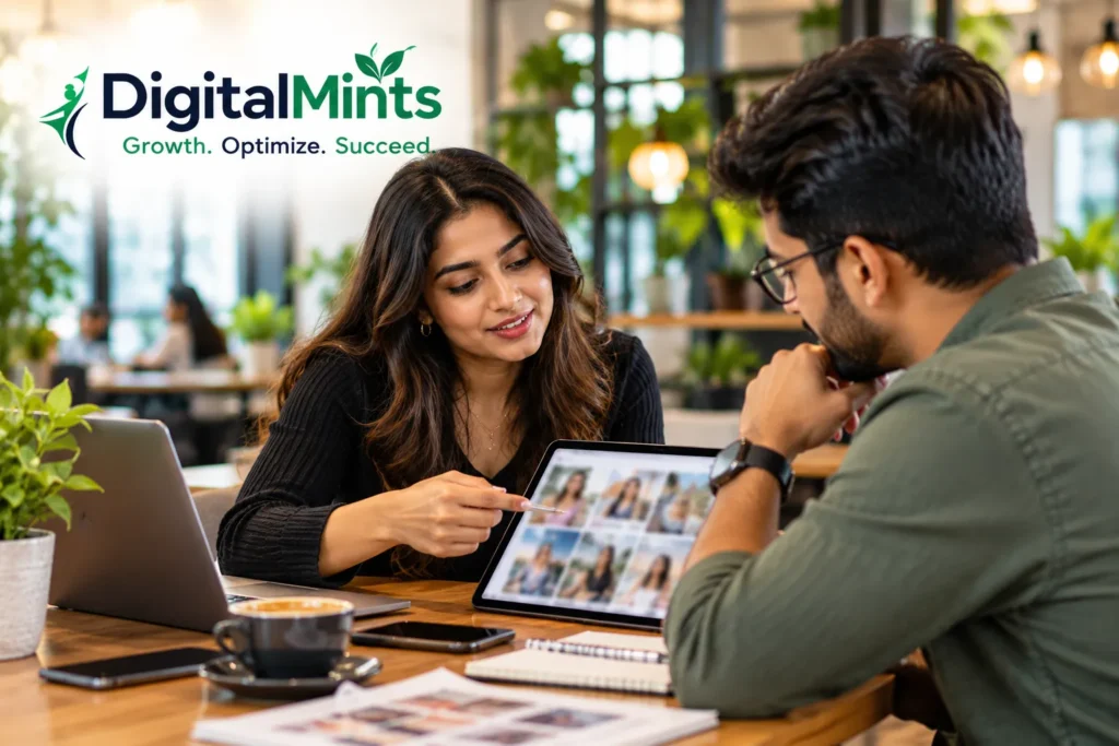 Brand team briefing a local creator for a UGC and influencer campaign in Pune
