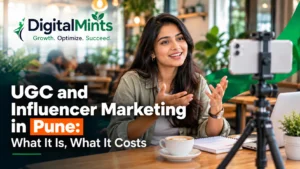 Content creator filming UGC for a brand campaign in Pune